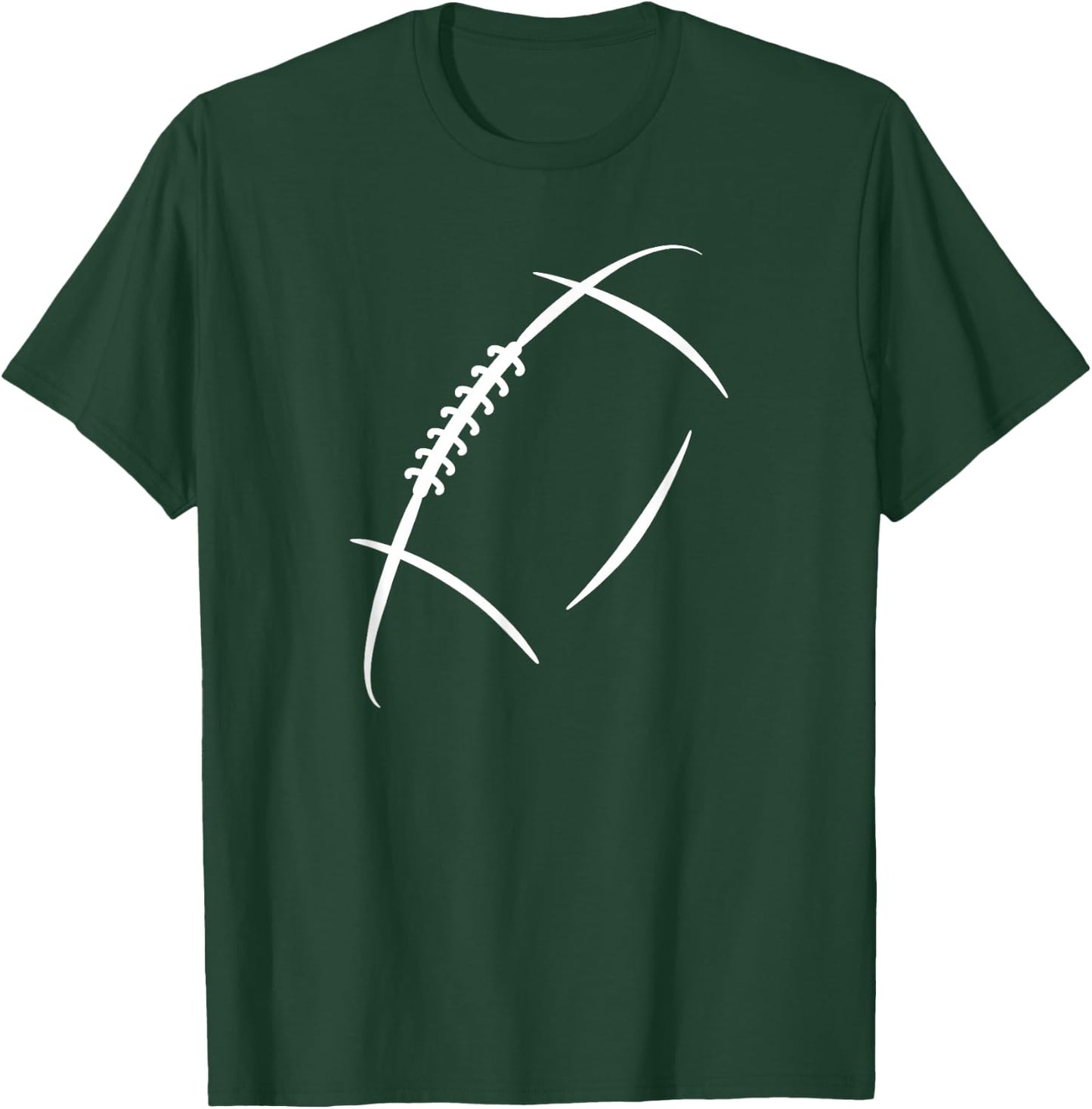 American Football Player And Fan Gear Co Adult Classic Fit Short Sleeve Black Small Football Silhouette T-Shirt - T-Shirt | Forest