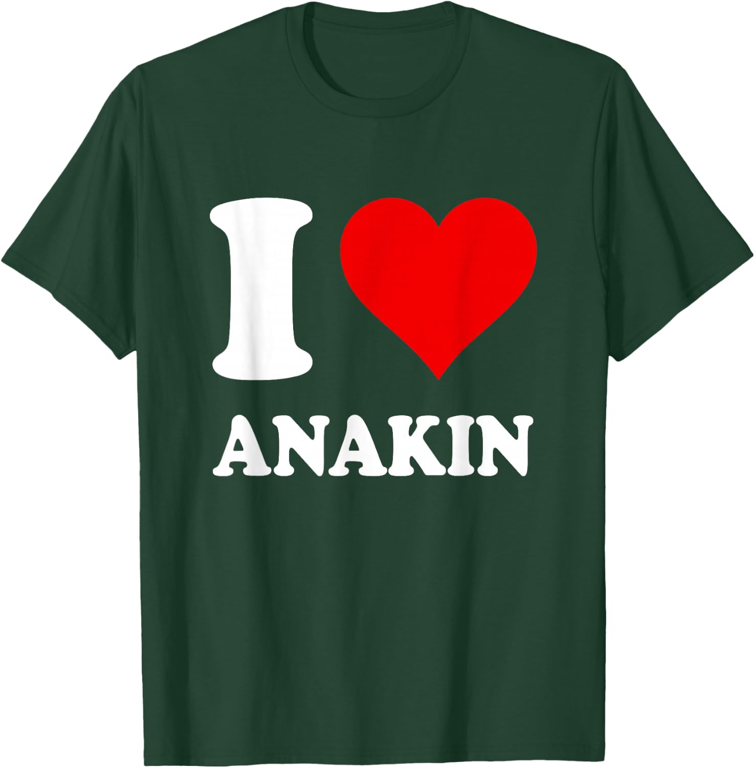 Red Heart I Love Anakin T-Shirt - T-Shirt | Forest