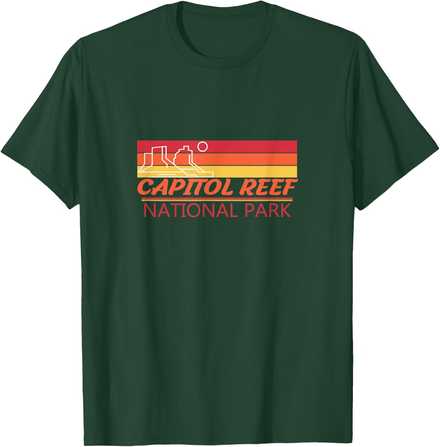Cool Retro Capital Reef National Park T-Shirt - T-Shirt | Forest