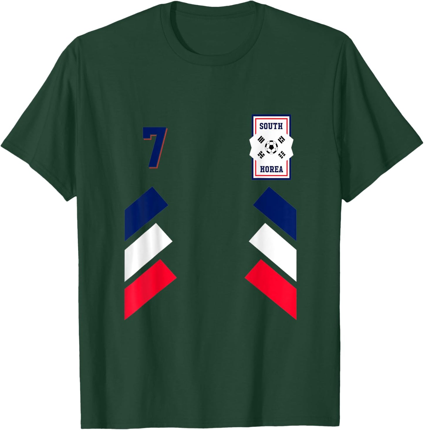 Retro7 Korean Football South Korea Soccer South Korea Flag T-Shirt - T-Shirt | Forest