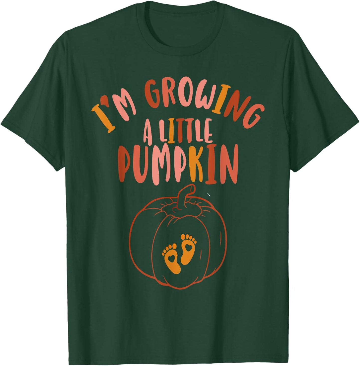 I'm Growing A little Pumpkin Thanksgiving Pregnancy Women's T-Shirt - T-Shirt | Forest