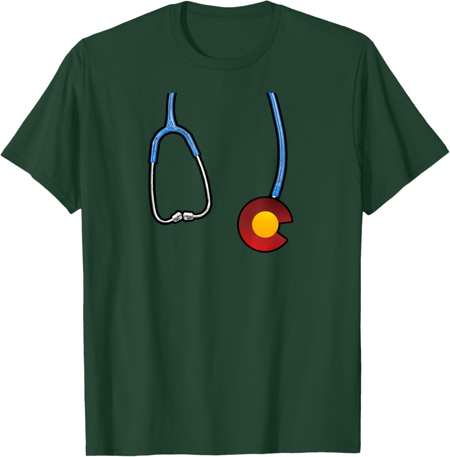 Colorado Flag Inspired Shirt for Nurse or Doctor T-Shirt - T-Shirt | Forest