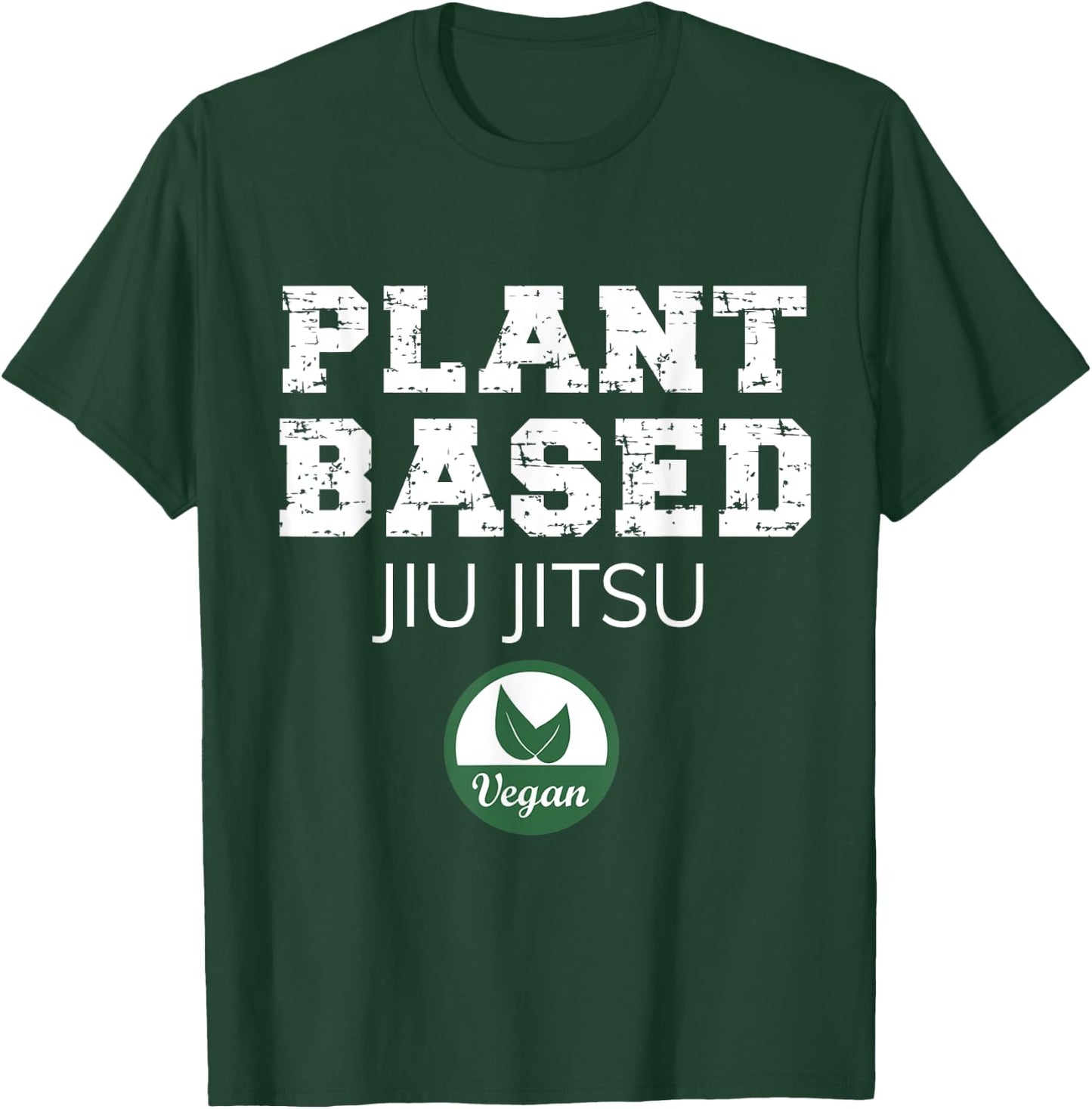 Plant Based Jiu Jitsu Design. Funny Vegan Plant-Based Design T-Shirt - T-Shirt | Forest