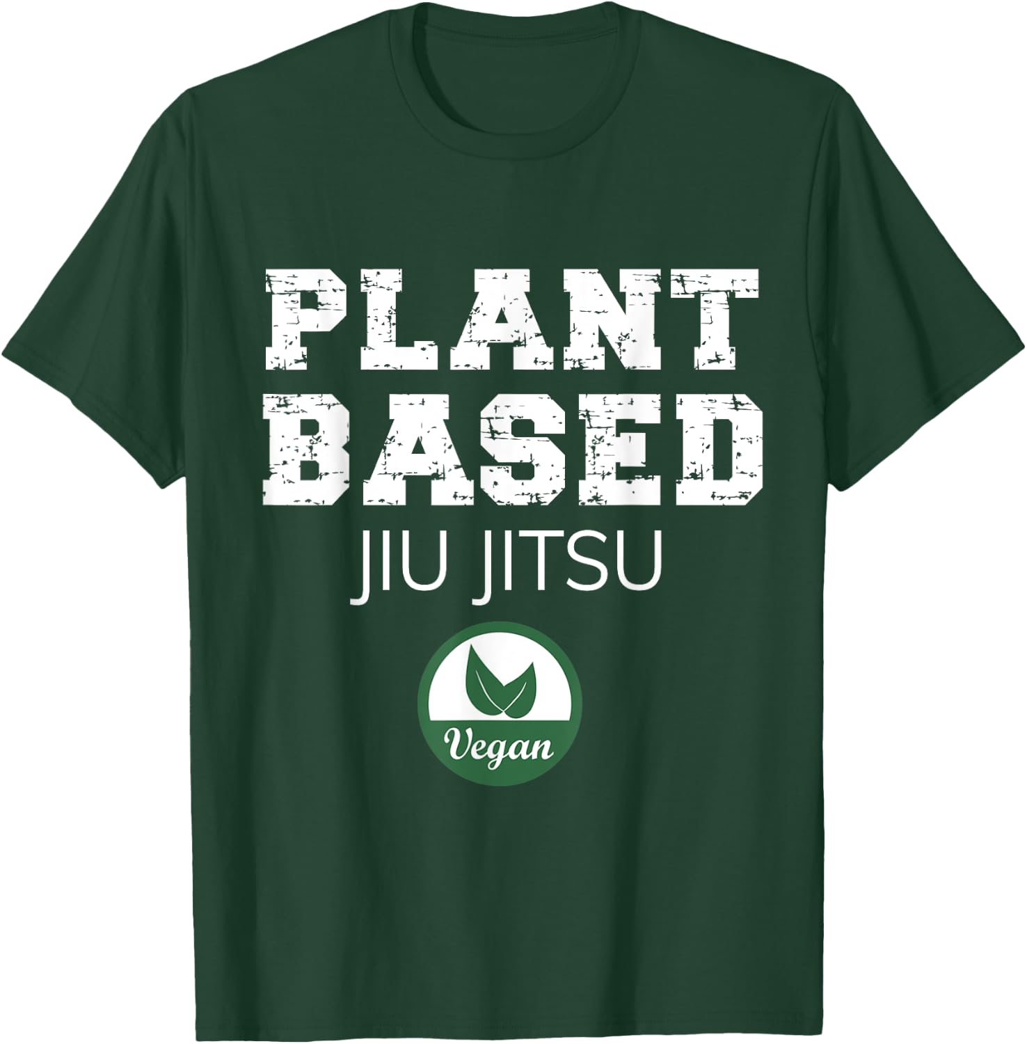 Plant Based Jiu Jitsu Design. Funny Vegan Plant-Based Design T-Shirt - T-Shirt | Forest