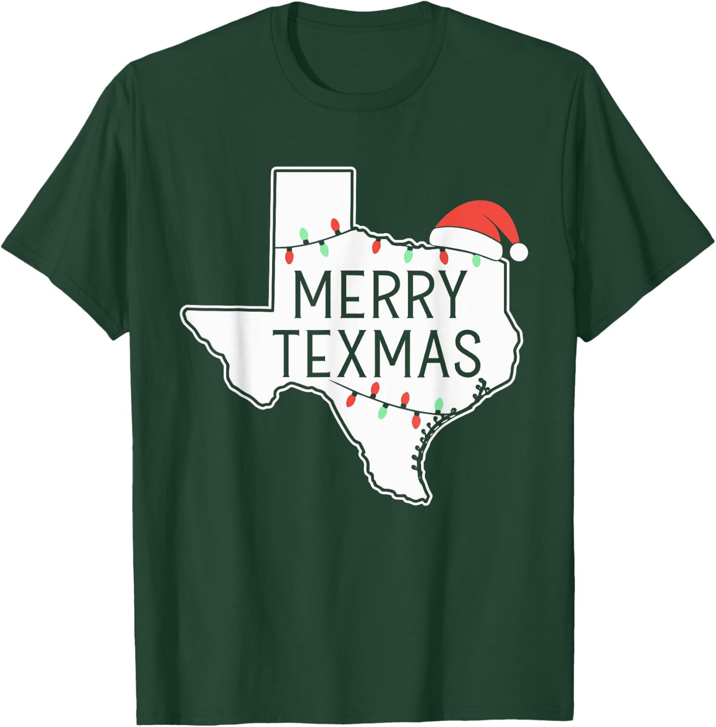 Merry Texmas Texas State Christmas T-Shirt - T-Shirt | Forest