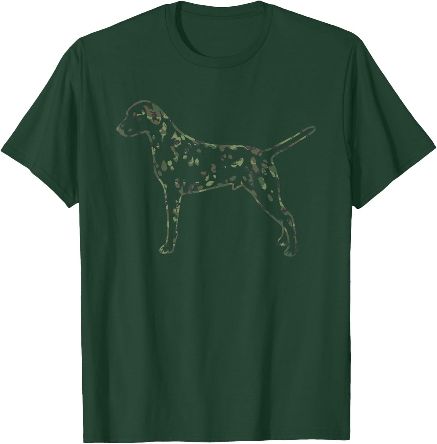 Military Dalmatian Camo Print US Dog Pup Veteran Men Gift T-Shirt - T-Shirt | Forest