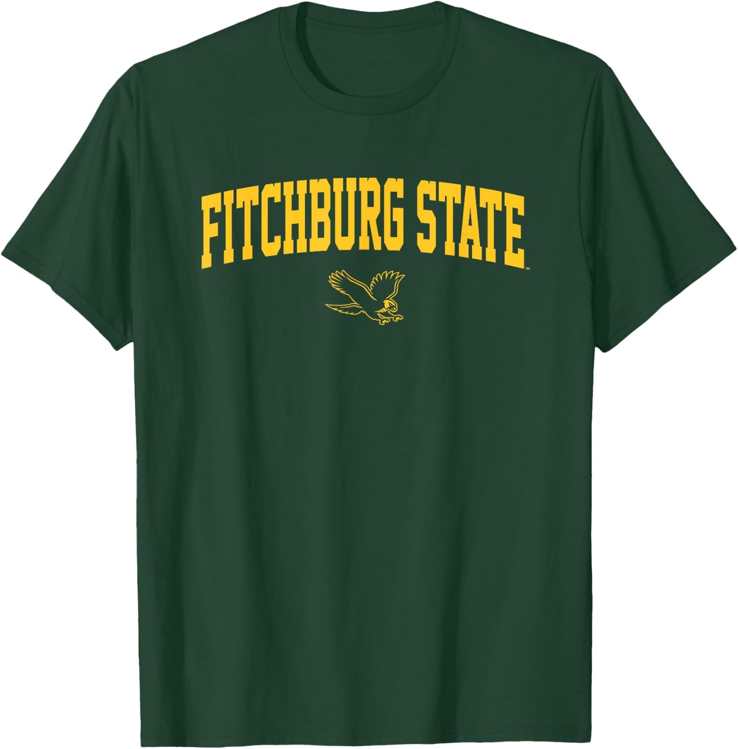Fitchburg State University Falcons One Color Arch Logo T-Shirt - T-Shirt | Forest