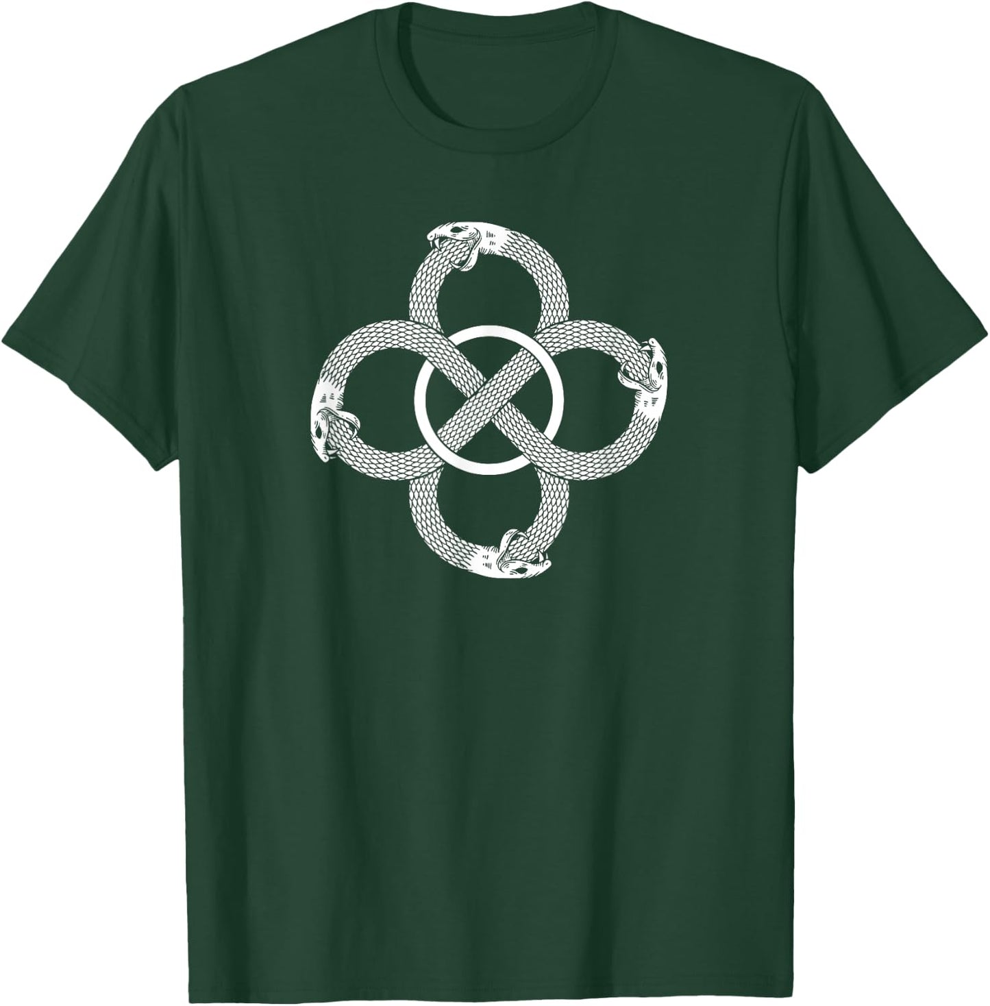 Ouroboros Uroboros self-eating snake symbol circle Eternity T-Shirt - T-Shirt | Forest