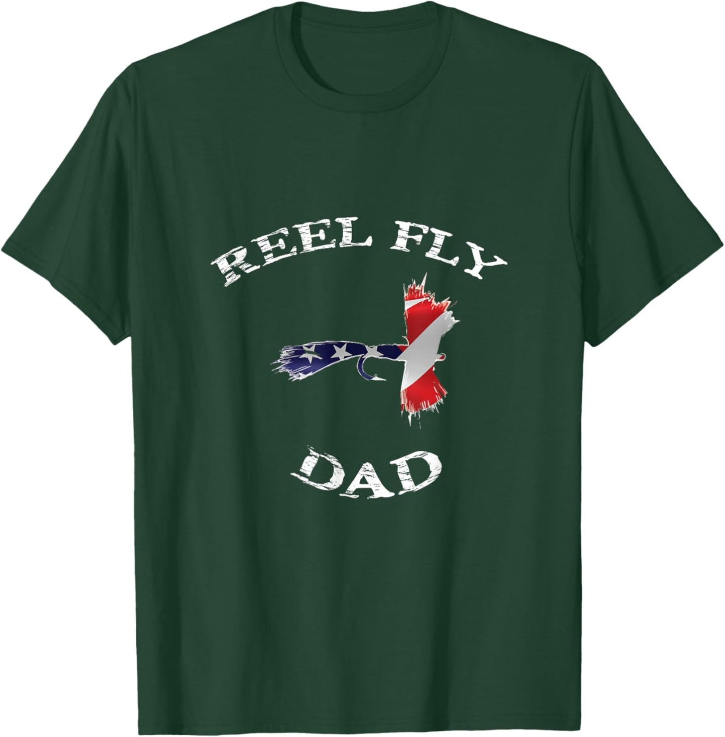 Reel Fly Dad Father's Day Fly Fishing T-Shirt - T-Shirt | Forest