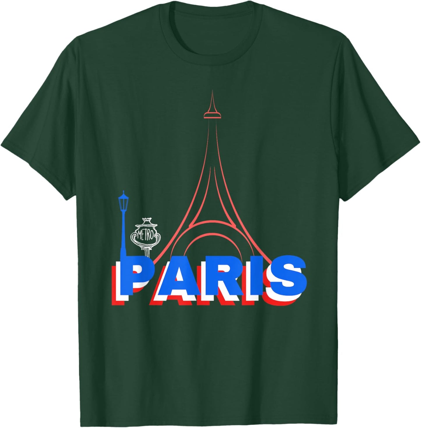 Paris Paris Eiffel Tower Souvenirs de Paris , Black, S T-Shirt - T-Shirt | Forest