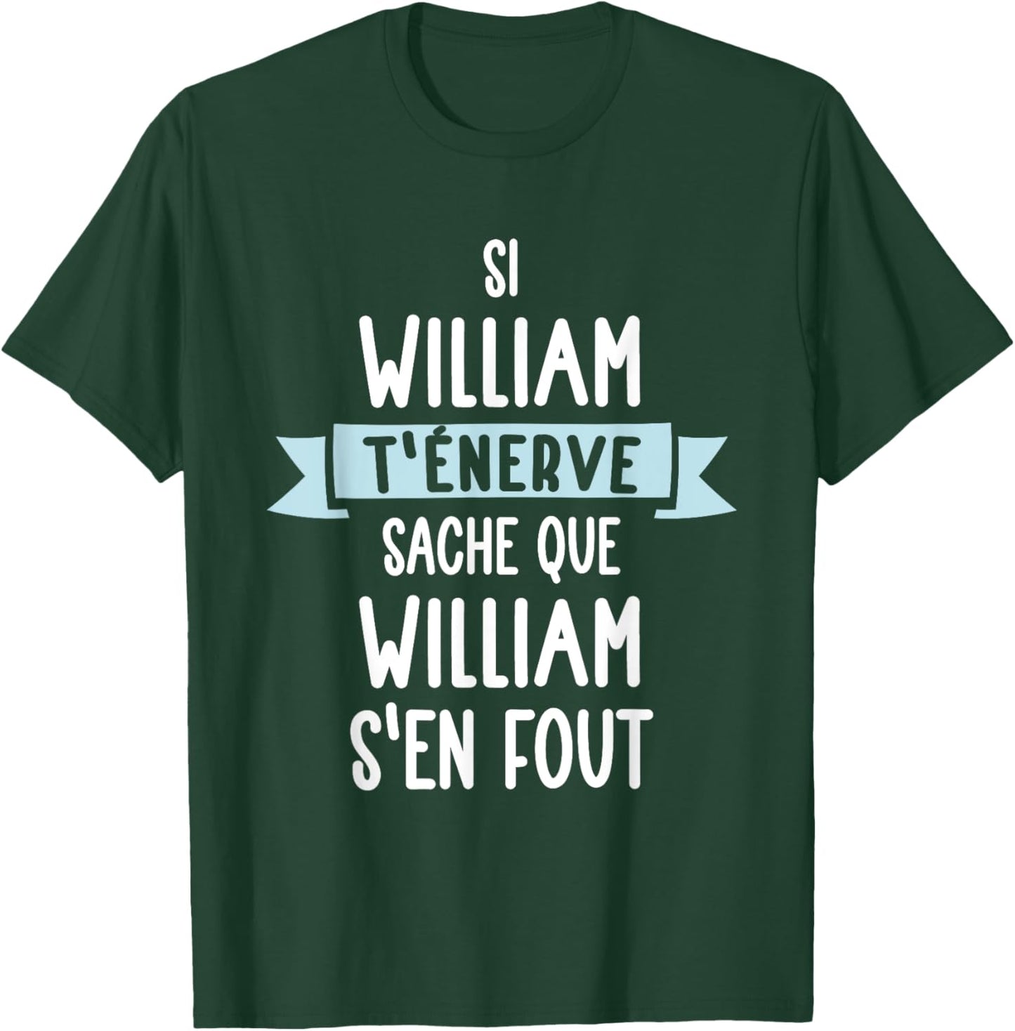 Gift Man Humour Name Personalised William , Black, S T-Shirt - T-Shirt | Forest
