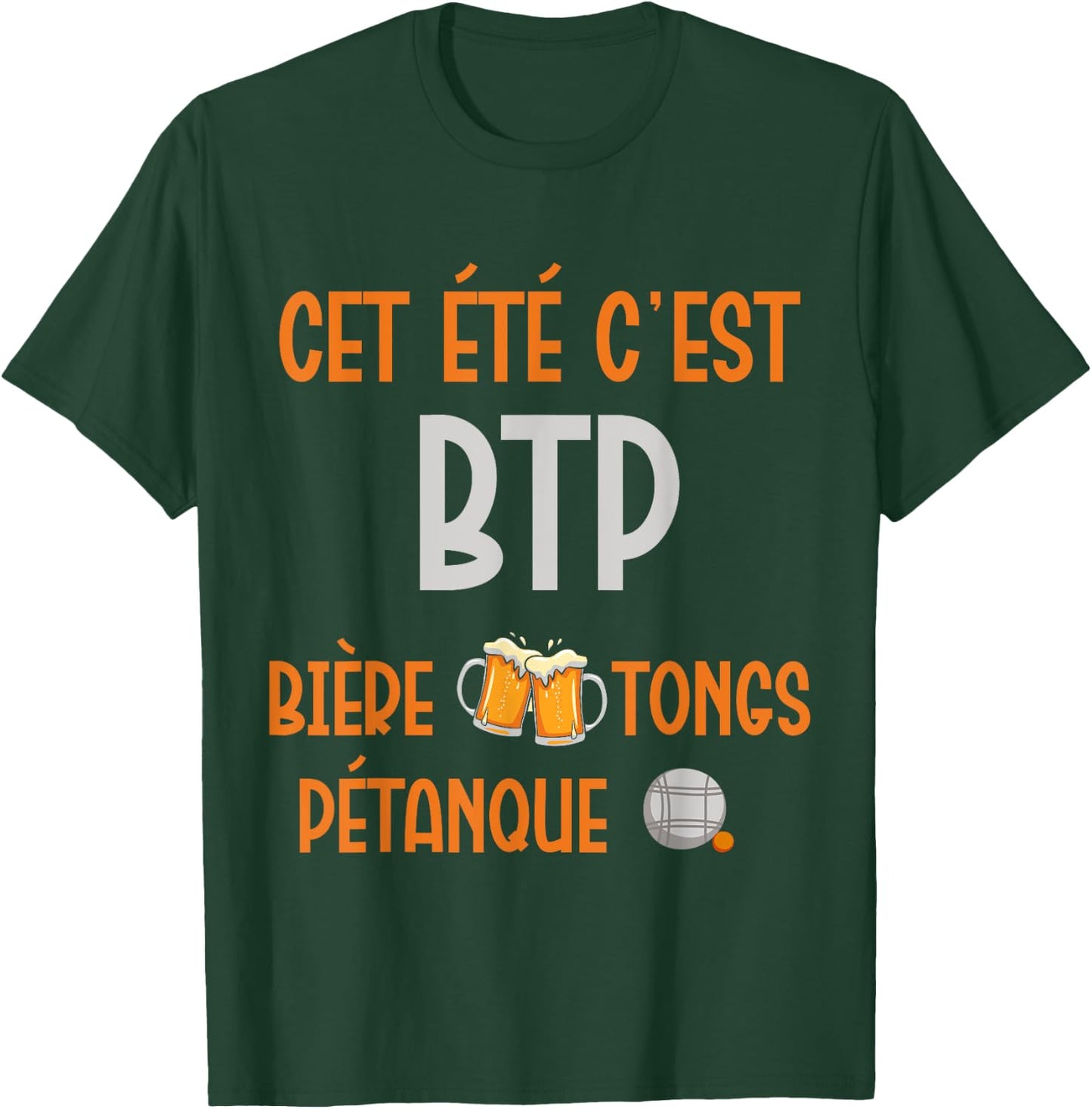 Gift humour summer man aperitif beauf beers flip flops petanque T-Shirt - T-Shirt | Forest