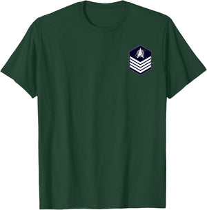 Technical Sergeant E-6 Space Force Military Rank Patch T-Shirt - T-Shirt | Forest
