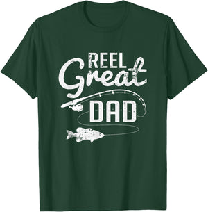 Reel Great Dad Cute Fishing Father's Day T-Shirt - T-Shirt | Forest