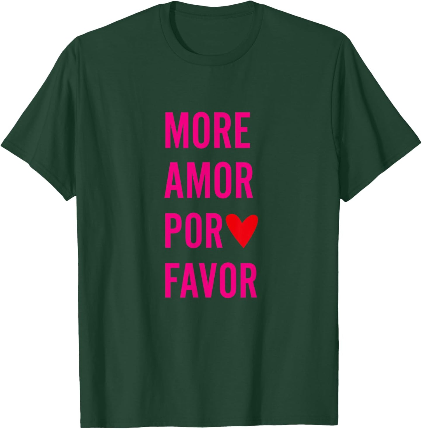 Zitat - More Amor Por Favor, rosa T-Shirt - T-Shirt | Forest