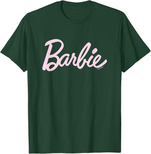 Barbie - Light Pink Barbie Logo , gray T-Shirt - T-Shirt | Forest