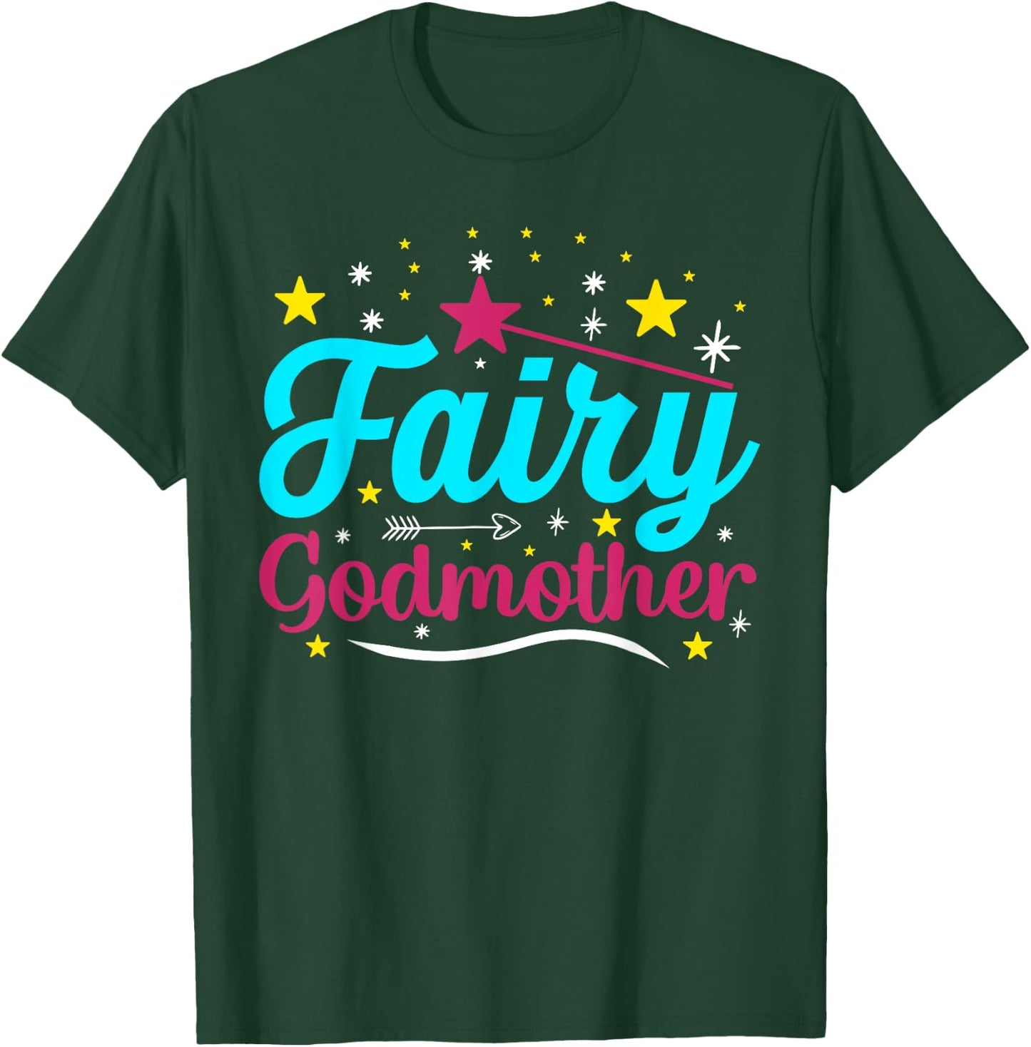 Godmother Gifts & Great Godmother Gifts Godmother Fairy Godmother , Black, Small T-Shirt - T-Shirt | Forest