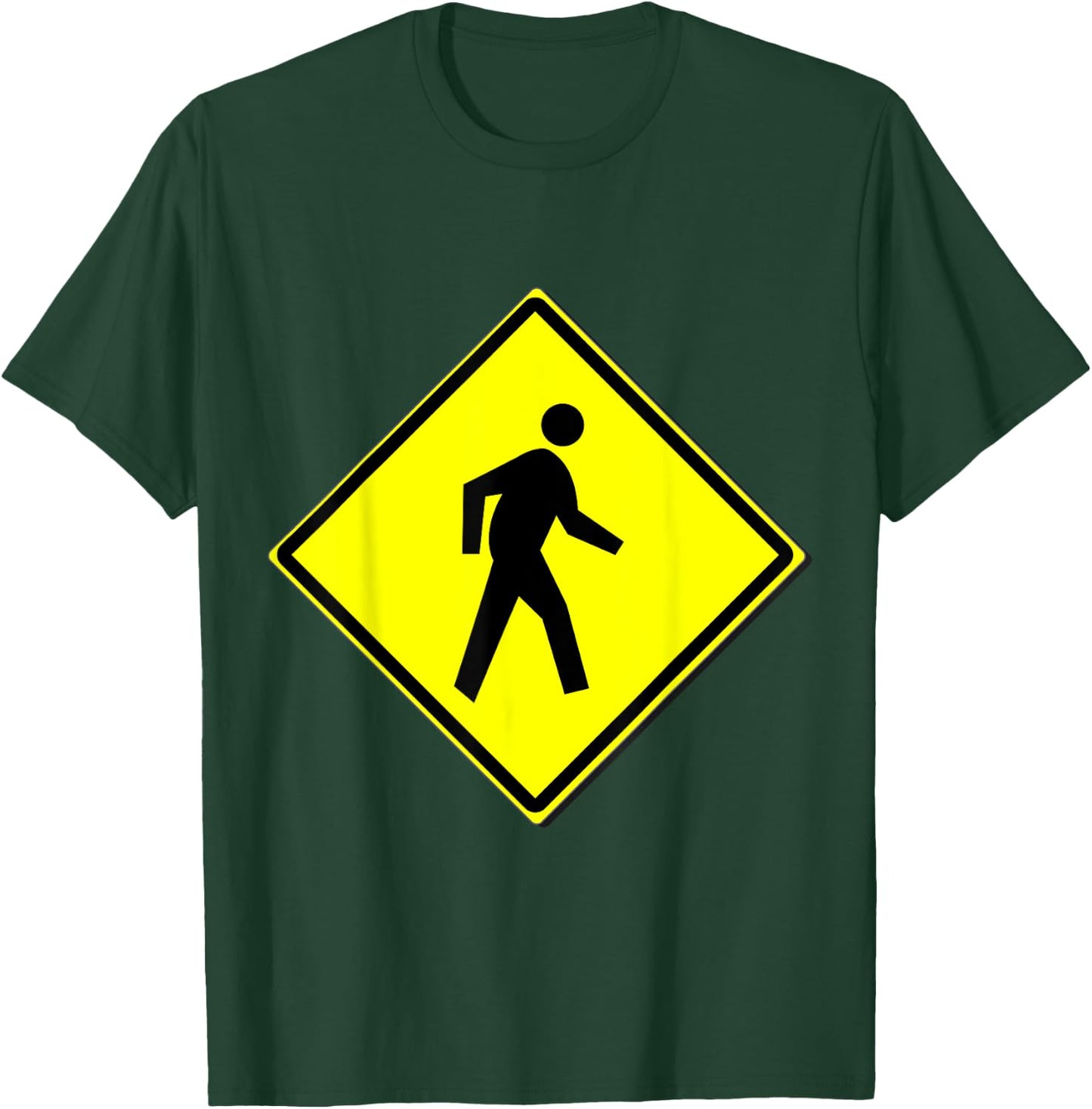 Pedestrian Crossing Sign Simple Halloween Costume T-Shirt - T-Shirt | Forest