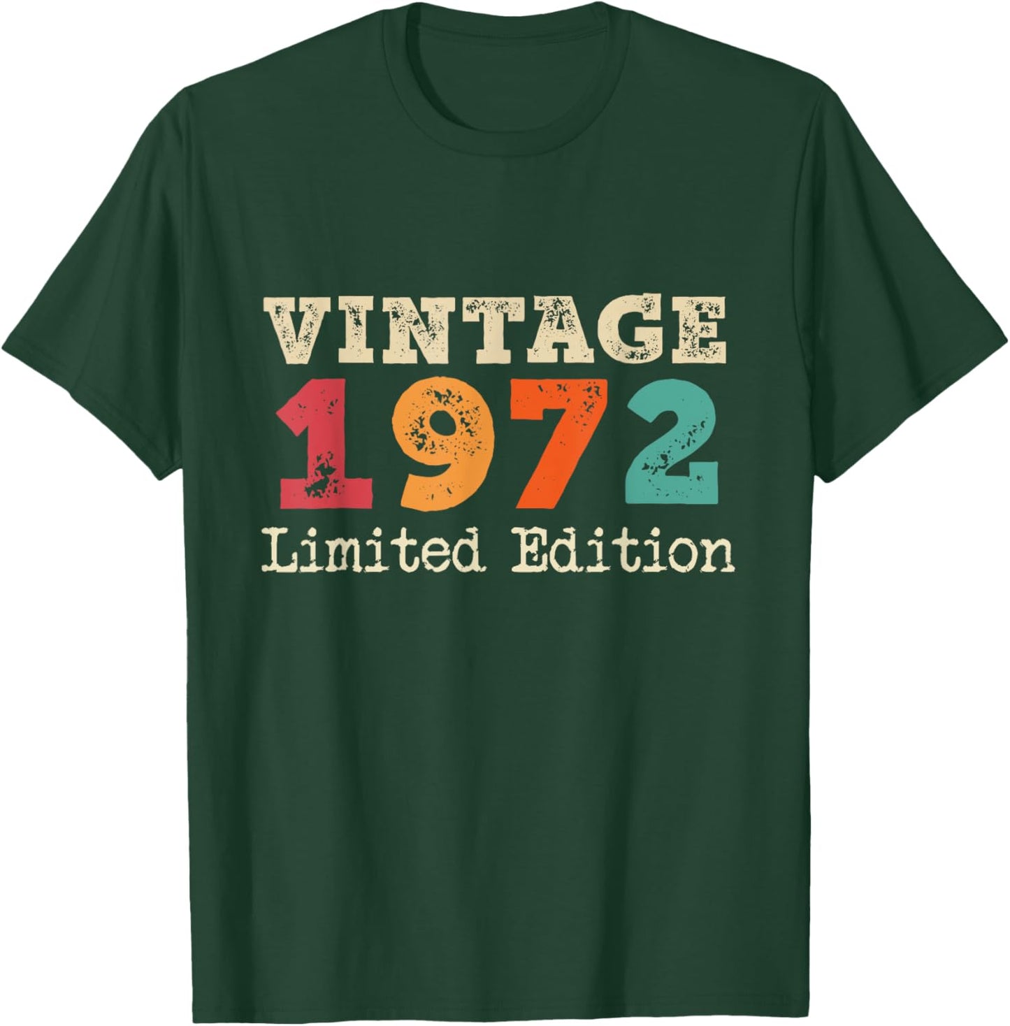 52 Years Vintage 1972 Limited Edition 52nd Anniversary , Black, S T-Shirt - T-Shirt | Forest