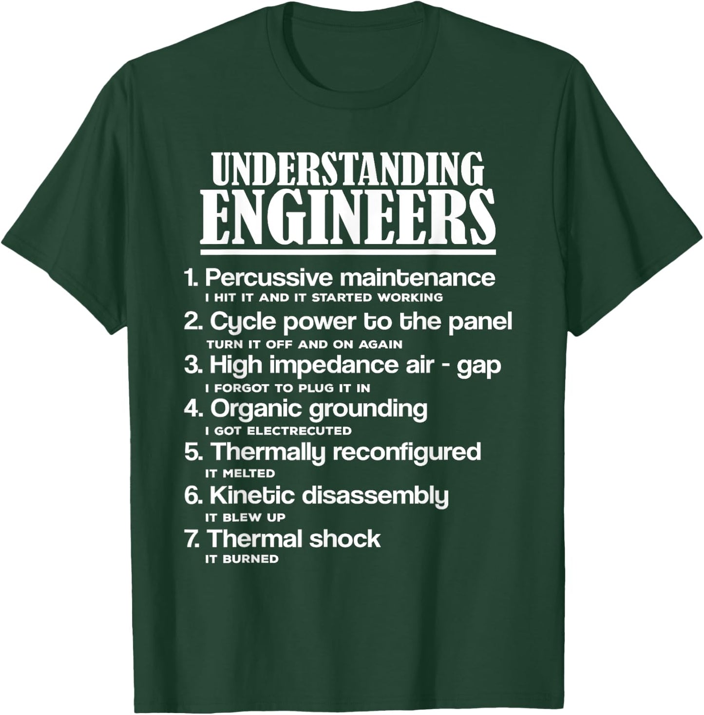 Understanding Engineers - Funny Sarcastic Engineering T-Shirt - T-Shirt | Forest