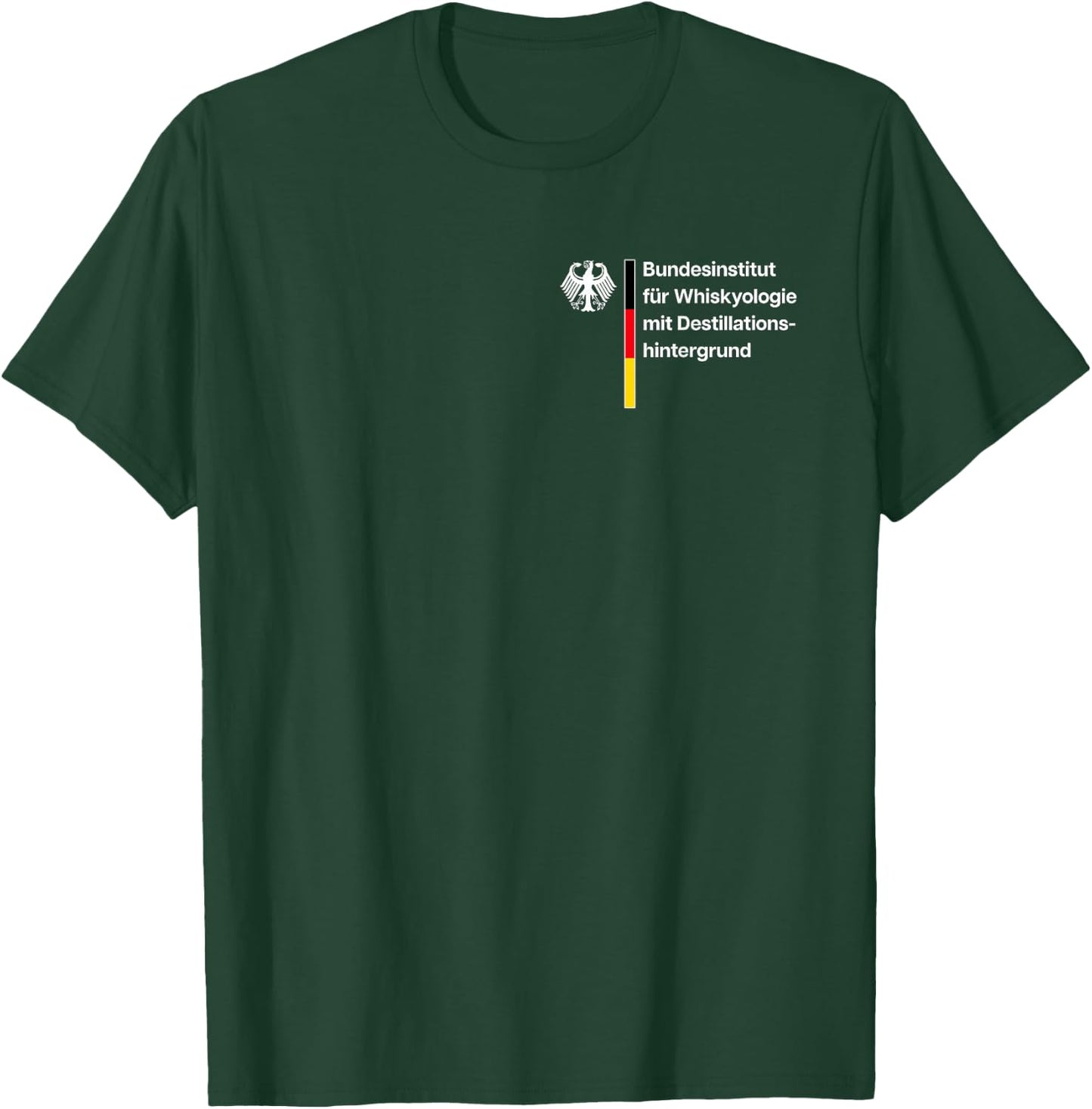Federal Institute for Whiskyology with Distillation Background , black T-Shirt - T-Shirt | Forest