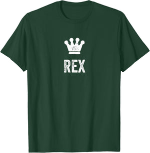Rex the King / Crown & Name Design Called Rex T-Shirt - T-Shirt | Forest