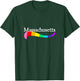 Happy Massachusetts LGBTQ Rainbow Logo Gay Pride Parade Love T-Shirt - T-Shirt | Forest