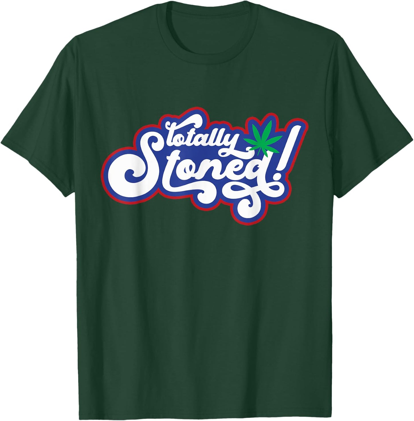 Retro Totally Stoned 420 Weed Marijuana , black, S T-Shirt - T-Shirt | Forest