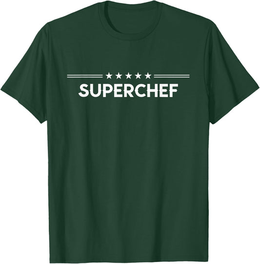 Chef Outfit Bester Mann Papa Superchef Vorgesetzter Kollegen T-Shirt - T-Shirt | Forest