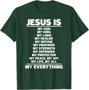 Jesus Is My God Christian Jesus Devotee Prayer Bible Jesus T-Shirt - T-Shirt | Forest