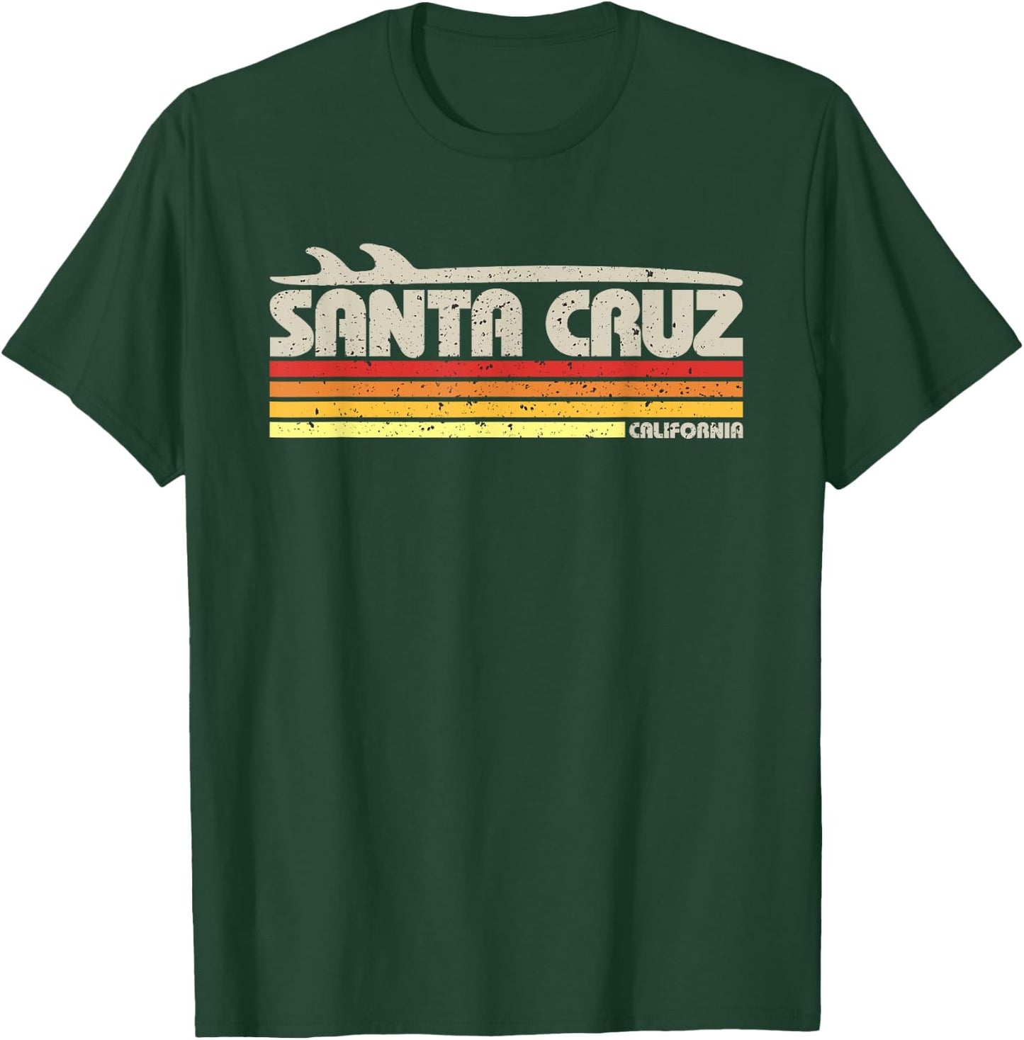 Santa Cruz California USA Surf Retro Paradies T-Shirt - T-Shirt | Forest