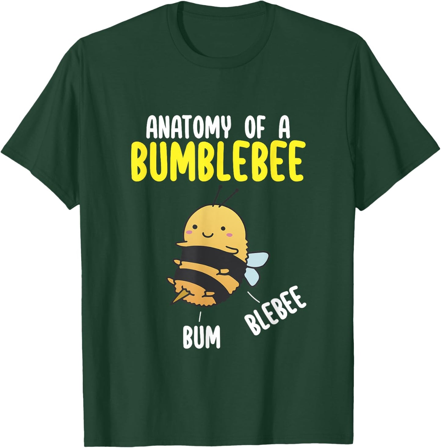 Kawaii Bumblebee Lover Anatomy of a Bumblebee Cute Beekeeper T-Shirt - T-Shirt | Forest