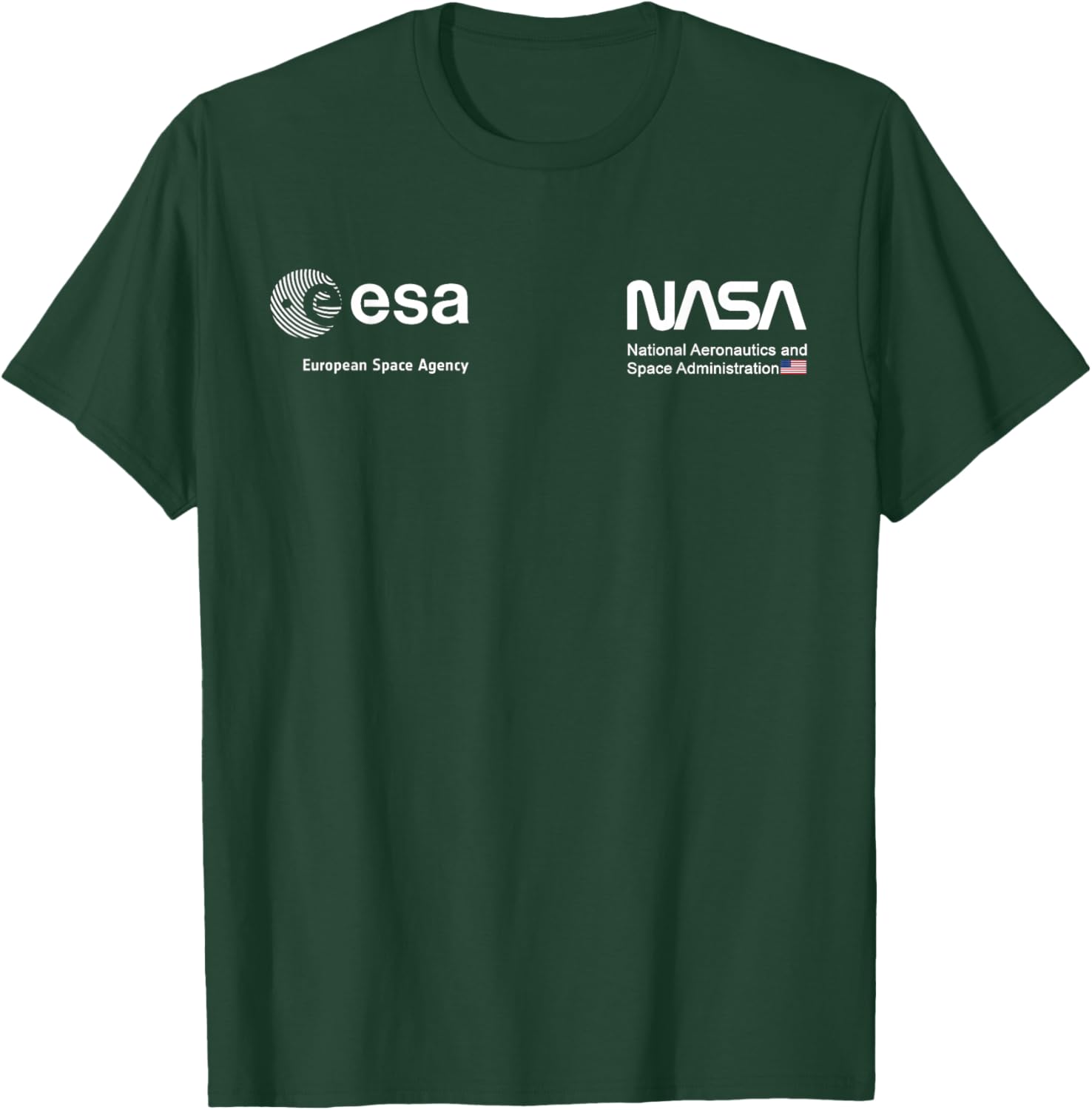 NASA Worm and ESA Logo Famous and Classic , black T-Shirt - T-Shirt | Forest