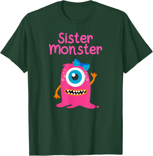Monster T Shirt for Girls and Sisters T-Shirt - T-Shirt | Forest