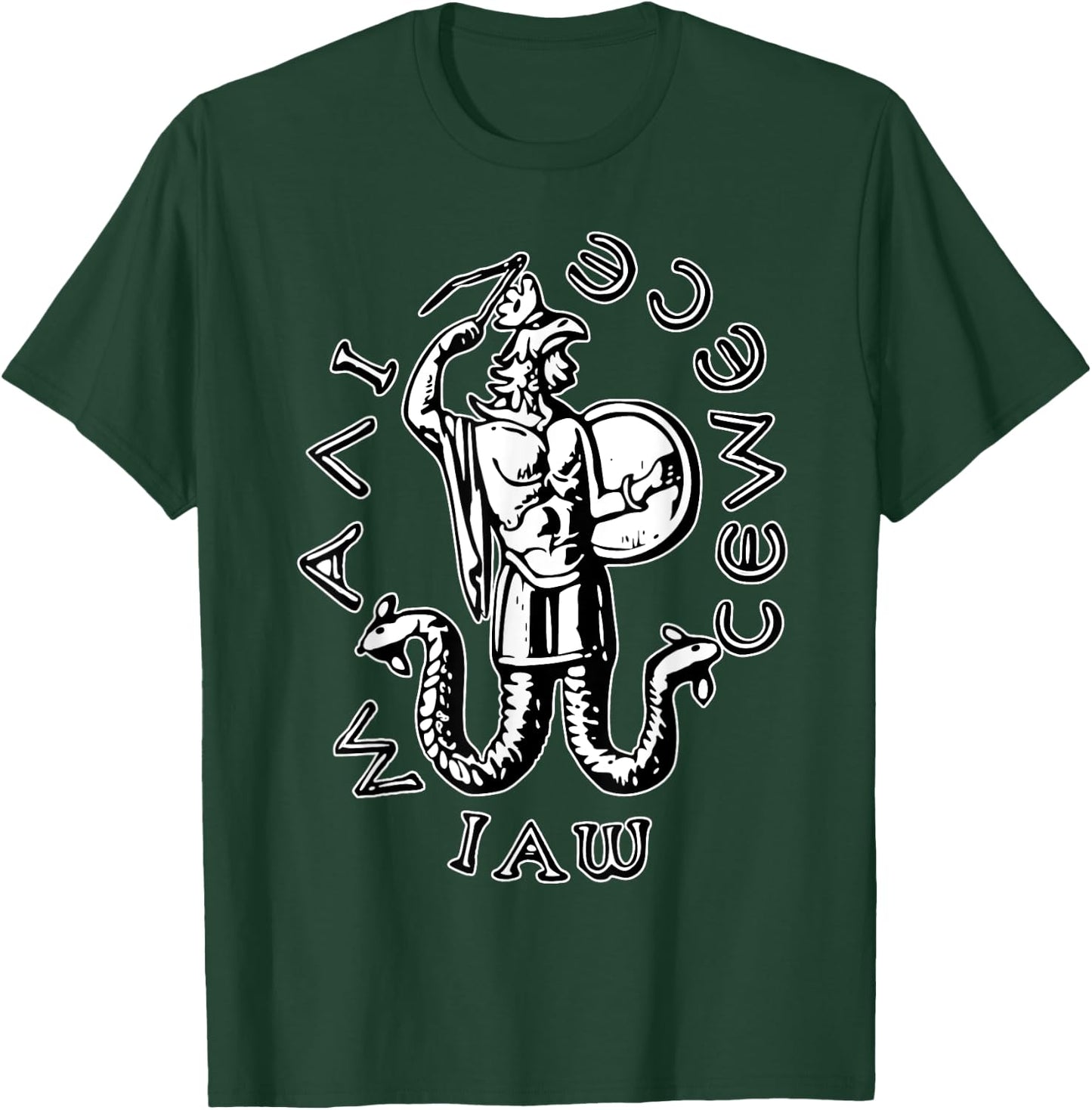 Abraxas God IAO, God GAIO Black T-Shirt - T-Shirt | Forest