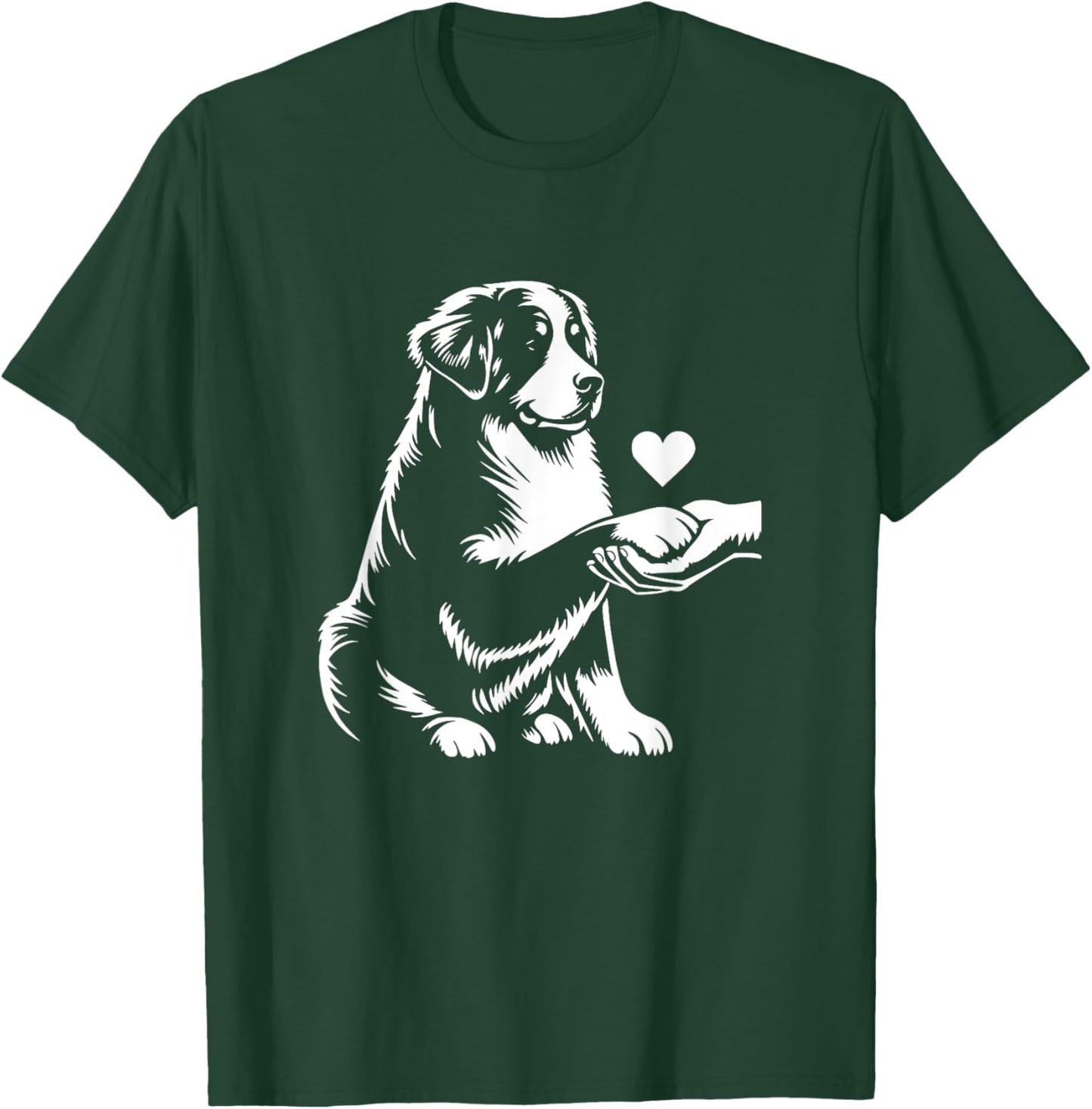 Berner Sennenhund-Liebes-Herz-Grafikdesign T-Shirt - T-Shirt | Forest