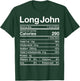 Long John Nutrition Facts Costume Food Donut Maple Iced Fall T-Shirt - T-Shirt | Forest