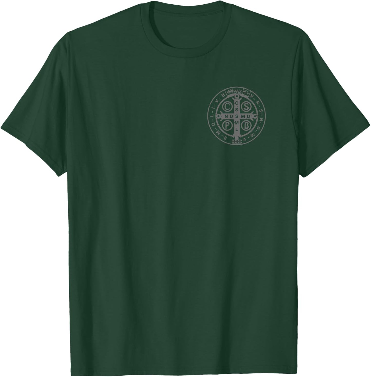 Religiöse katholische St. Benedikt-Medaille | Christlich T-Shirt - T-Shirt | Forest