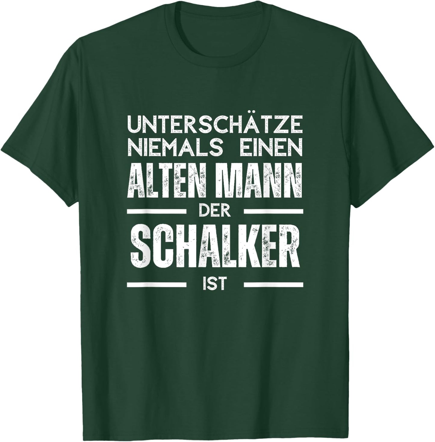 Unterschätze niemals einen alten Mann - Schalker , black T-Shirt - T-Shirt | Forest