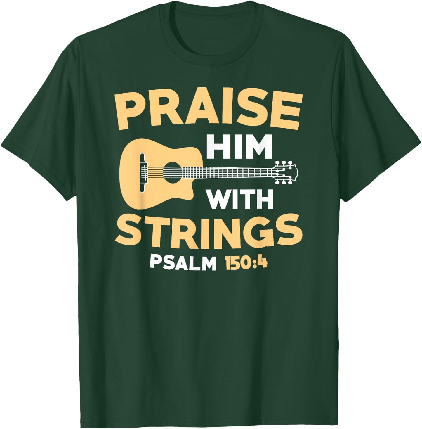 Christian Music Church Guitar Bass Jesus Rock Gift T-Shirt - T-Shirt | Forest