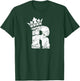 Alphabet T Shirt- Initial Letter R And King Queen Crown T-Shirt - T-Shirt | Forest
