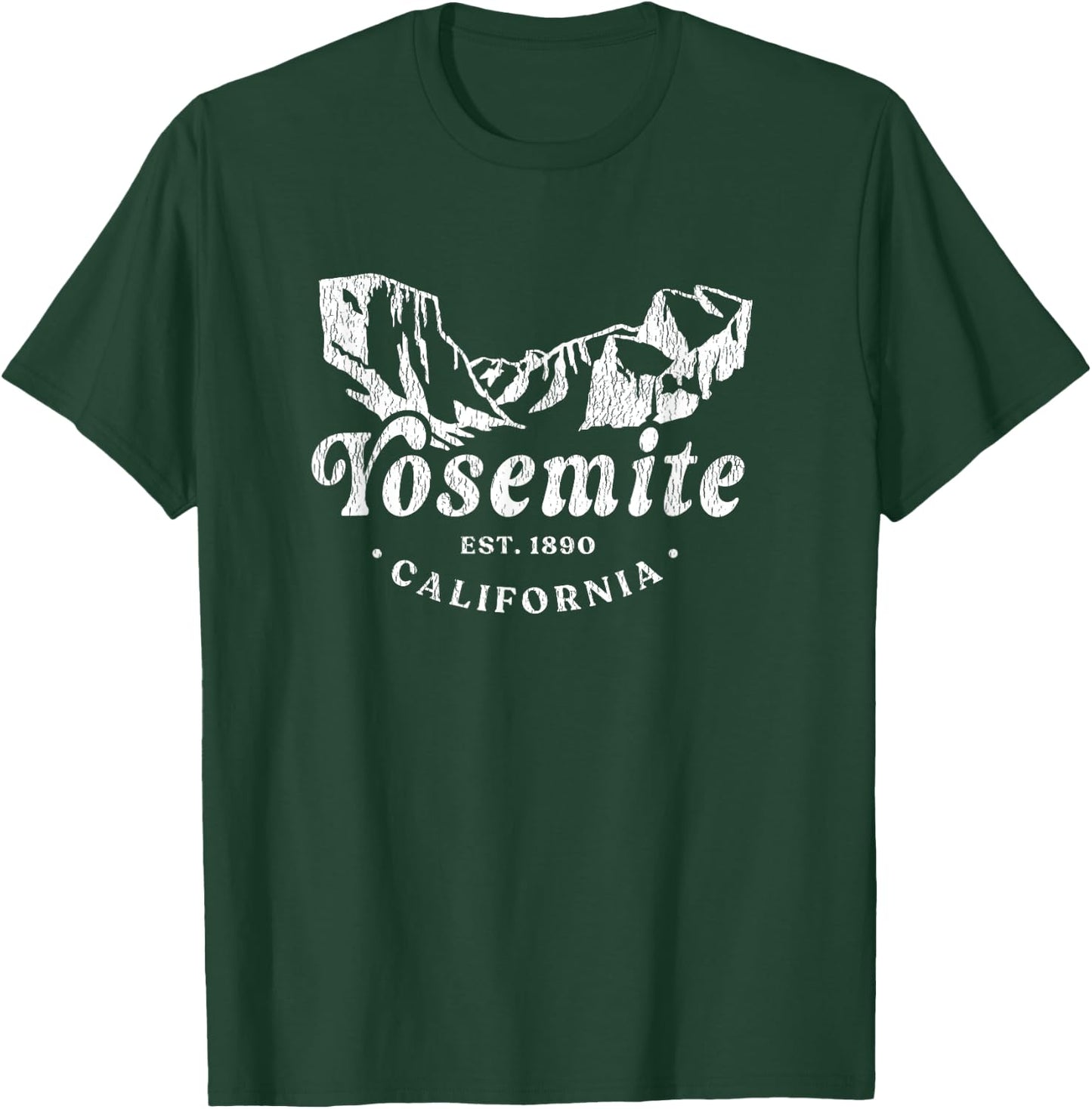 Retro Yosemite California National Park Mountains T-Shirt - T-Shirt | Forest