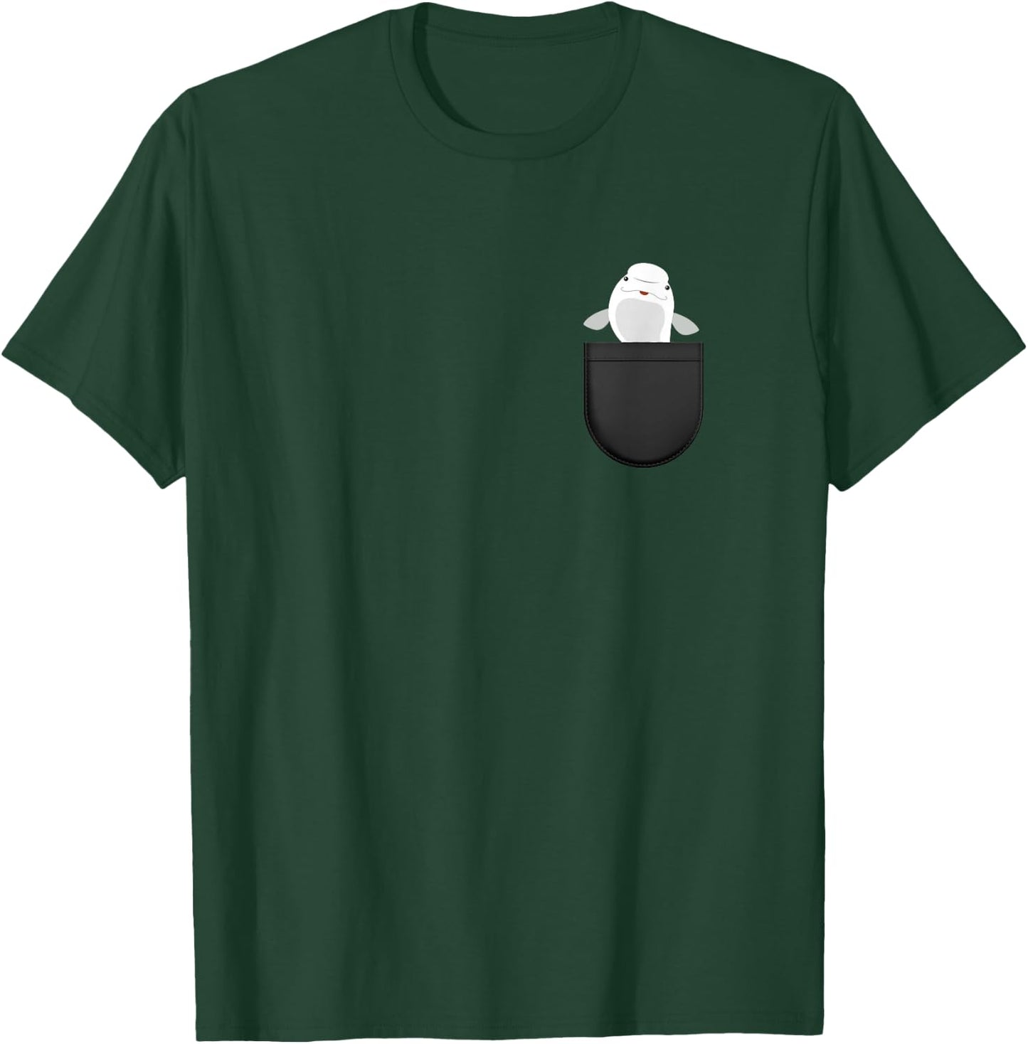 Beluga Whale Pocket Beluga Whale Lover Beluga Whales T-Shirt - T-Shirt | Forest