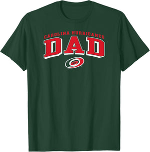 Carolina Hurricanes Dad Arch Black NHL Officially Licensed T-Shirt - T-Shirt | Forest