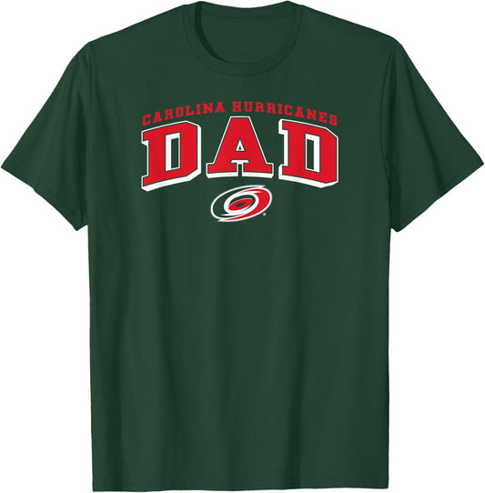 Carolina Hurricanes Dad Arch Black NHL Officially Licensed T-Shirt - T-Shirt | Forest