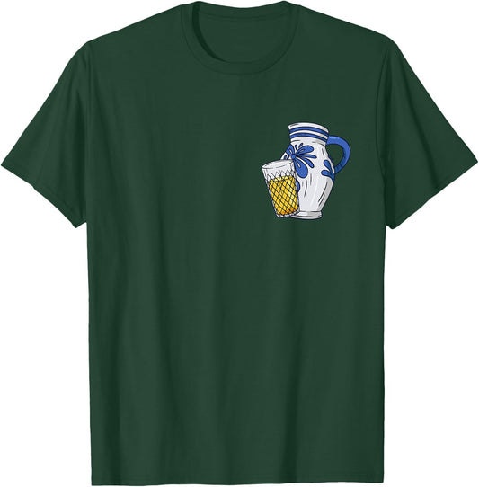 Hessisches Ebbelwoi und Äppler Design Äppelwoi Design für Bembel und Apfelwein Liebhaber , Herren, Schwarz, S, Kurzarm, Klassische Passform, Cartoon-Design 'Äppelwoi' T-Shirt - T-Shirt | Forest