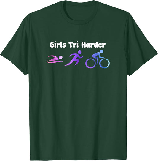 Triathlon Women's Triathlete Swimming Running Cycling T-Shirt - T-Shirt | Forest