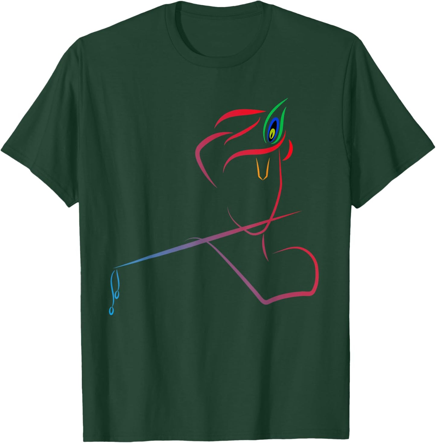 Lord Sri Krishna Designed T-Shirt - T-Shirt | Forest
