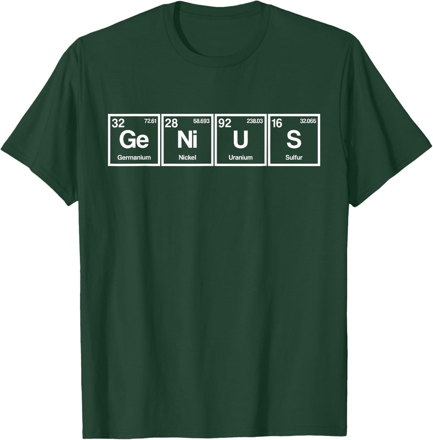 Funny Periodic Table Genius Science Scientist Nerd Gift T-Shirt - T-Shirt | Forest