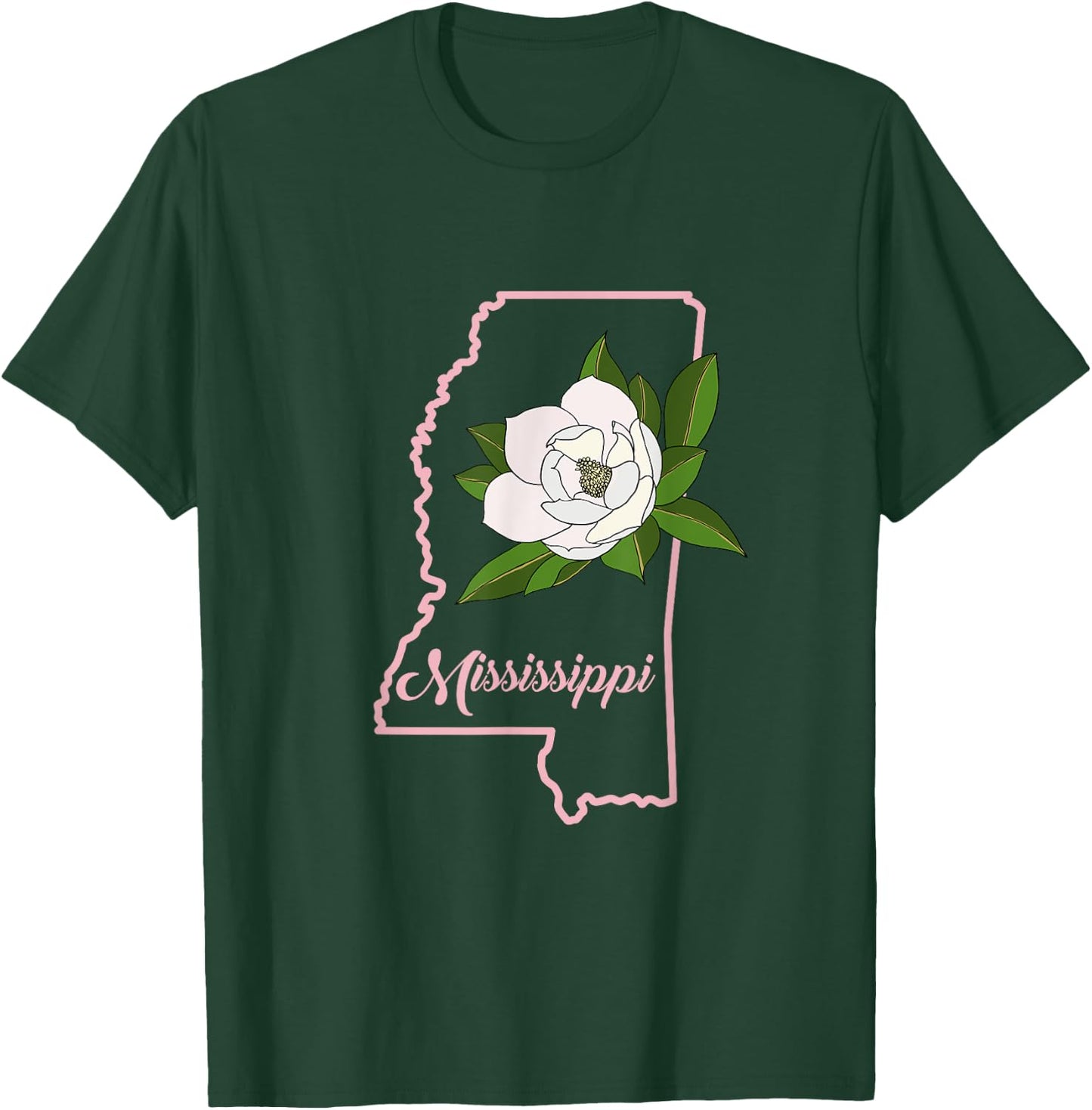 Mississippi Magnolia Flower T-Shirt - T-Shirt | Forest